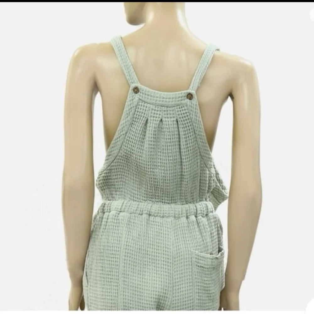 Free People Off The Grid Jumpsuit One-Piece Waffle-Knit Cotton Romper Oxide XS - Picture 11 of 11